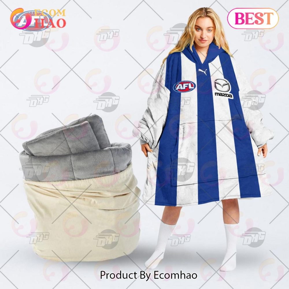 Afl Jersey North Melbourne Football Club Oodie Blanket Hoodie Snuggie Hoodies - Personalize Your Own New & Retro Sports Jerseys