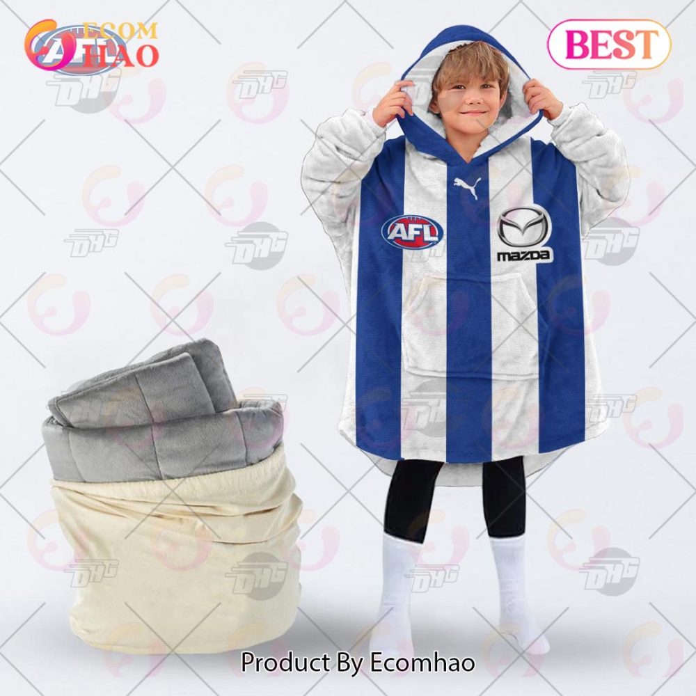 Afl Jersey North Melbourne Football Club Oodie Blanket Hoodie Snuggie Hoodies - Personalize Your Own New & Retro Sports Jerseys - Image 2