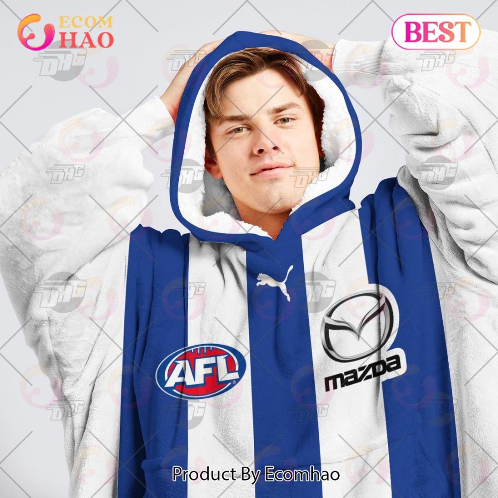 Afl Jersey North Melbourne Football Club Oodie Blanket Hoodie Snuggie Hoodies - Personalize Your Own New & Retro Sports Jerseys - Image 5