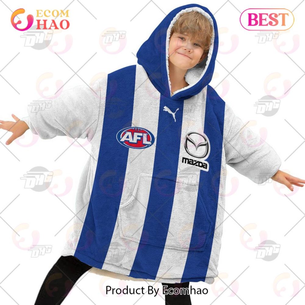 Afl Jersey North Melbourne Football Club Oodie Blanket Hoodie Snuggie Hoodies - Personalize Your Own New & Retro Sports Jerseys - Image 6