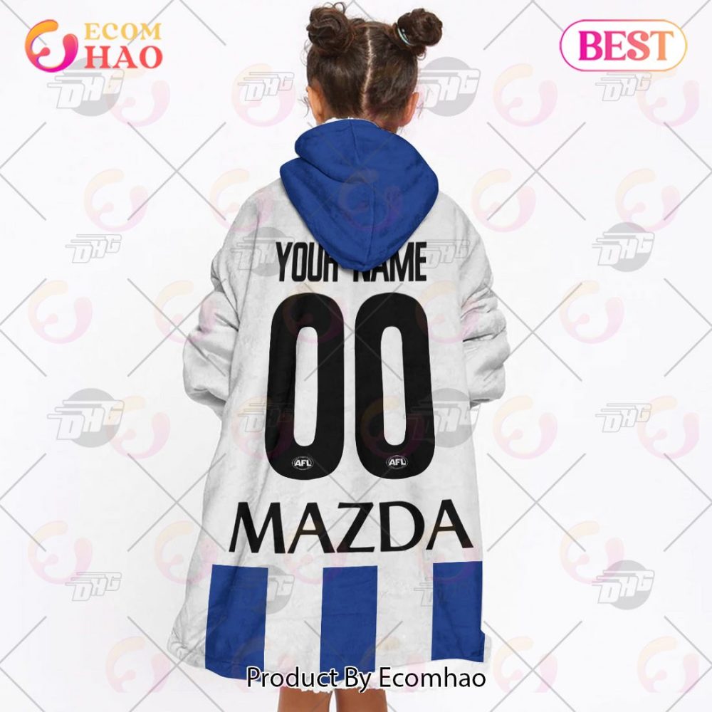 Afl Jersey North Melbourne Football Club Oodie Blanket Hoodie Snuggie Hoodies - Personalize Your Own New & Retro Sports Jerseys - Image 7