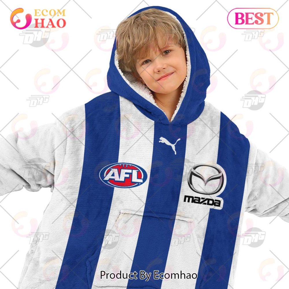 Afl Jersey North Melbourne Football Club Oodie Blanket Hoodie Snuggie Hoodies - Personalize Your Own New & Retro Sports Jerseys - Image 8