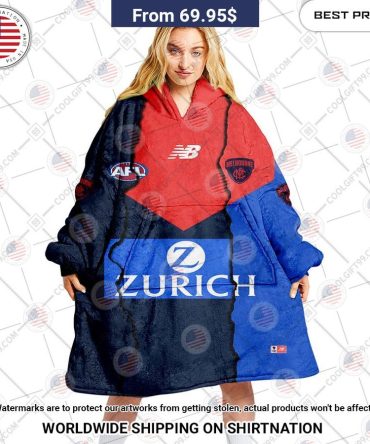 Afl Melbourne Demons Mix Custom Hoodie Blanket