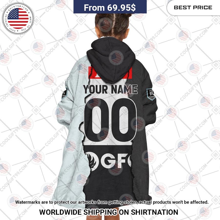 Afl Port Adelaide Power Mix Custom Hoodie Blanket - Image 5