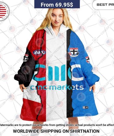 Afl St. Kilda Saints Mix Custom Hoodie Blanket