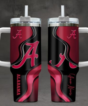 Alabama Crimson Tide Ncaa Custom Stanley Cup 40 Oz Tumbler With Handle