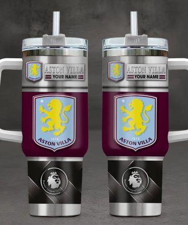Aston Villa F.C Epl Custom Stanley Cup 40 Oz Tumbler With Handle