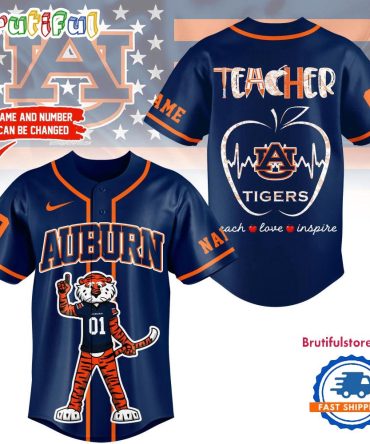 Auburn Tigers Mascot Teacher Appreciation Month Baseball Jersey