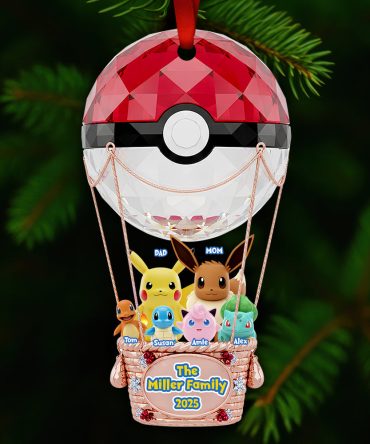 Elevate Your Family Christmas Spirit With Our Personalized Hot Air Balloon Ornament