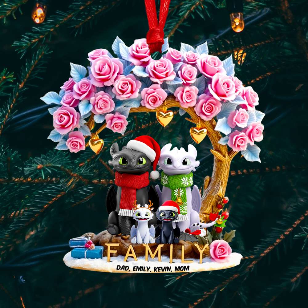 Celebrate Family Moments With Love - Personalized Smiling Family Christmas Ornament - Custom Gift For Family And Friends - Image 3