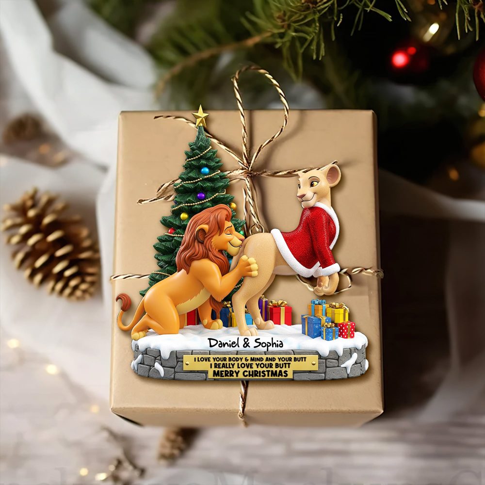 I Love Your Body & Mind - Naughty Wildland Couple Ornament - Personalized Gift For Couples - Image 5