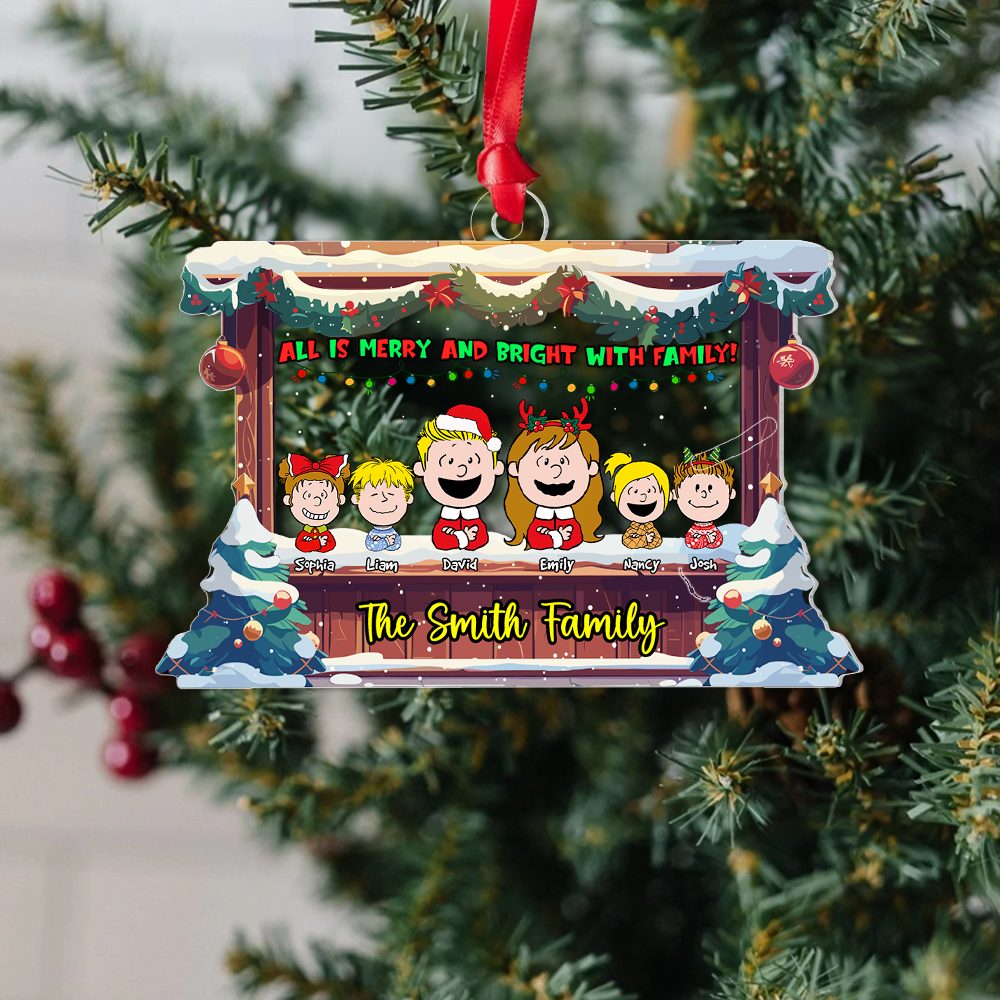 Custom Family Christmas Acrylic Ornament - Image 5