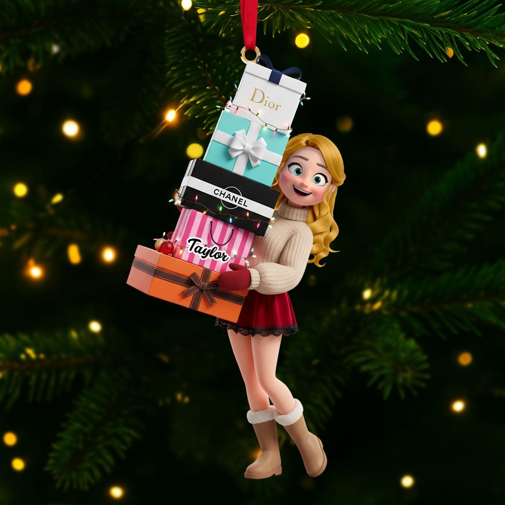 Spark Joy With Our Shopping Girl Ornament - Personalized Christmas Gift For Everyone