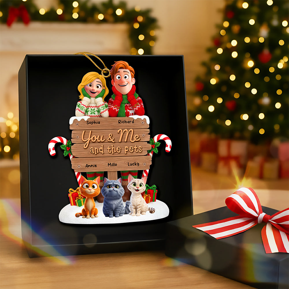 You & Me Acrylic Ornament - Personalized Gifts For Pet Lovers - Image 3