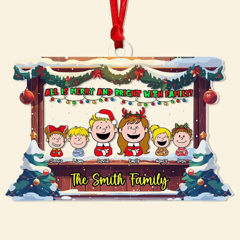 Custom Family Christmas Acrylic Ornament - Image 6
