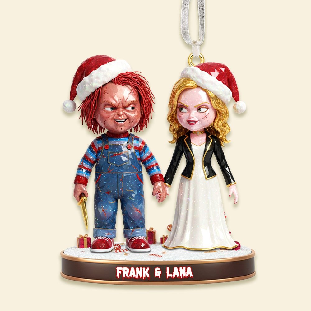 Horror Couple Ornament - Unique Personalized Gift For Couples This Christmas - Image 3