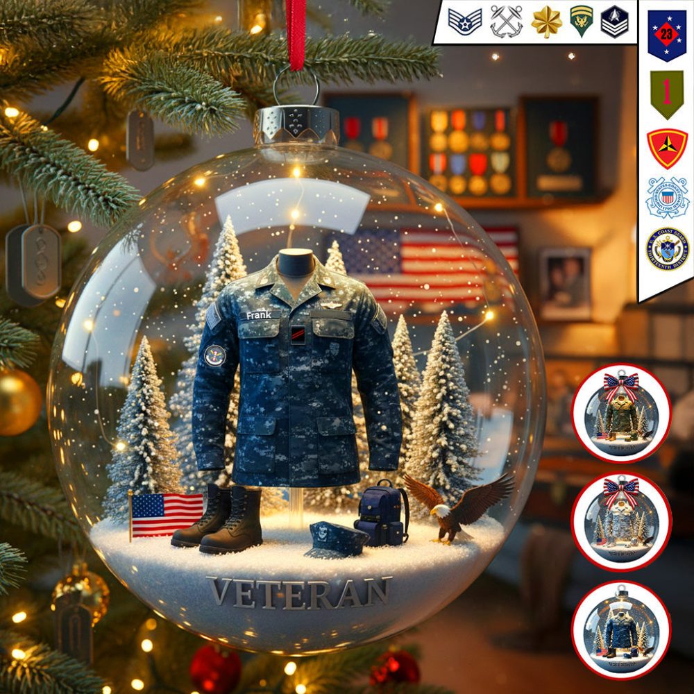 Honor Their Service: Personalized Veteran Christmas Ornament - A Meaningful Gift For Every Veteran - Image 2