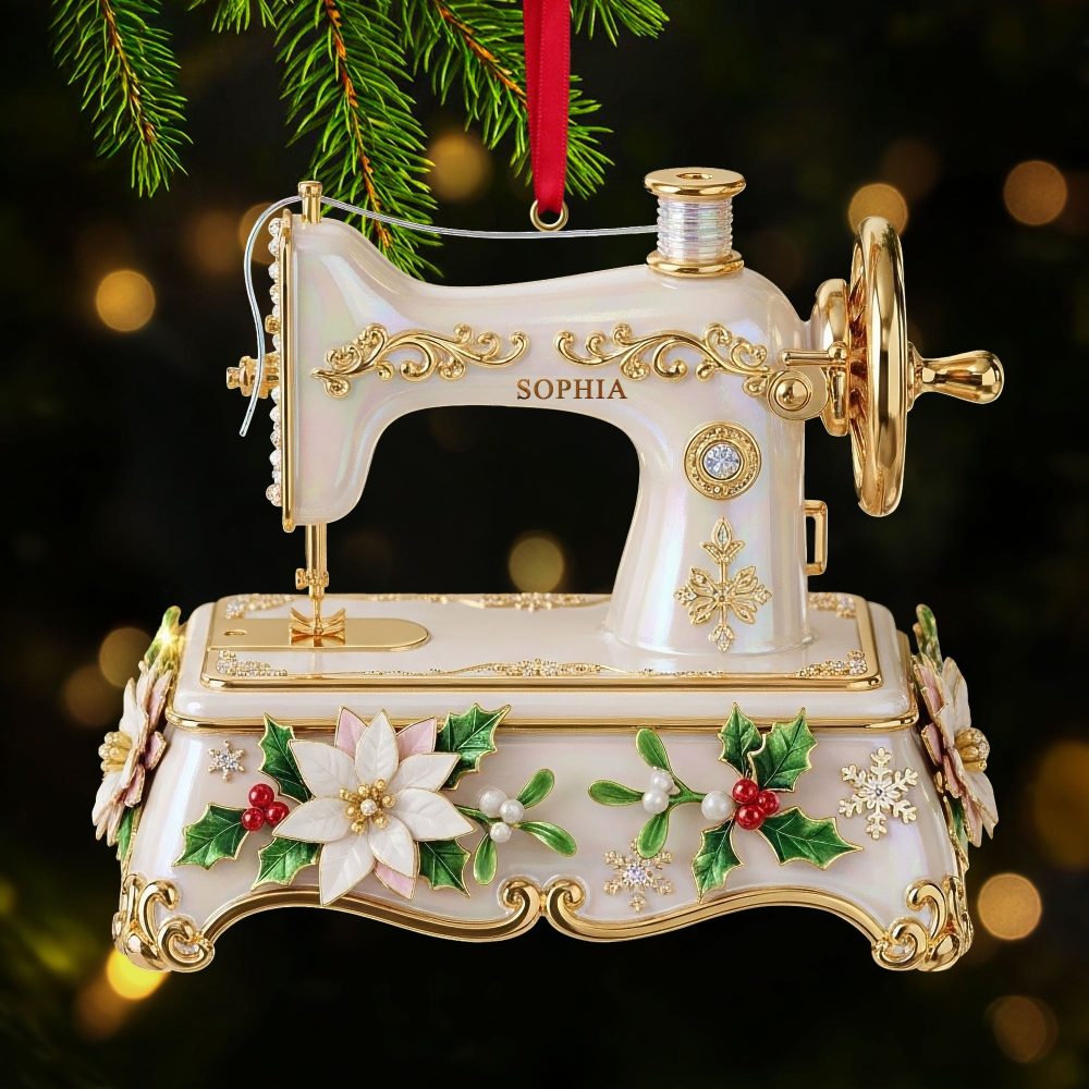 Sewing Is Love Made Visible - Personalized Sewing Machine Ornament - Custom Gift For Sewing Lovers - Image 3
