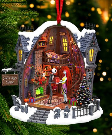Spooky Love Christmas Ornament – Customizable Gift For Couples