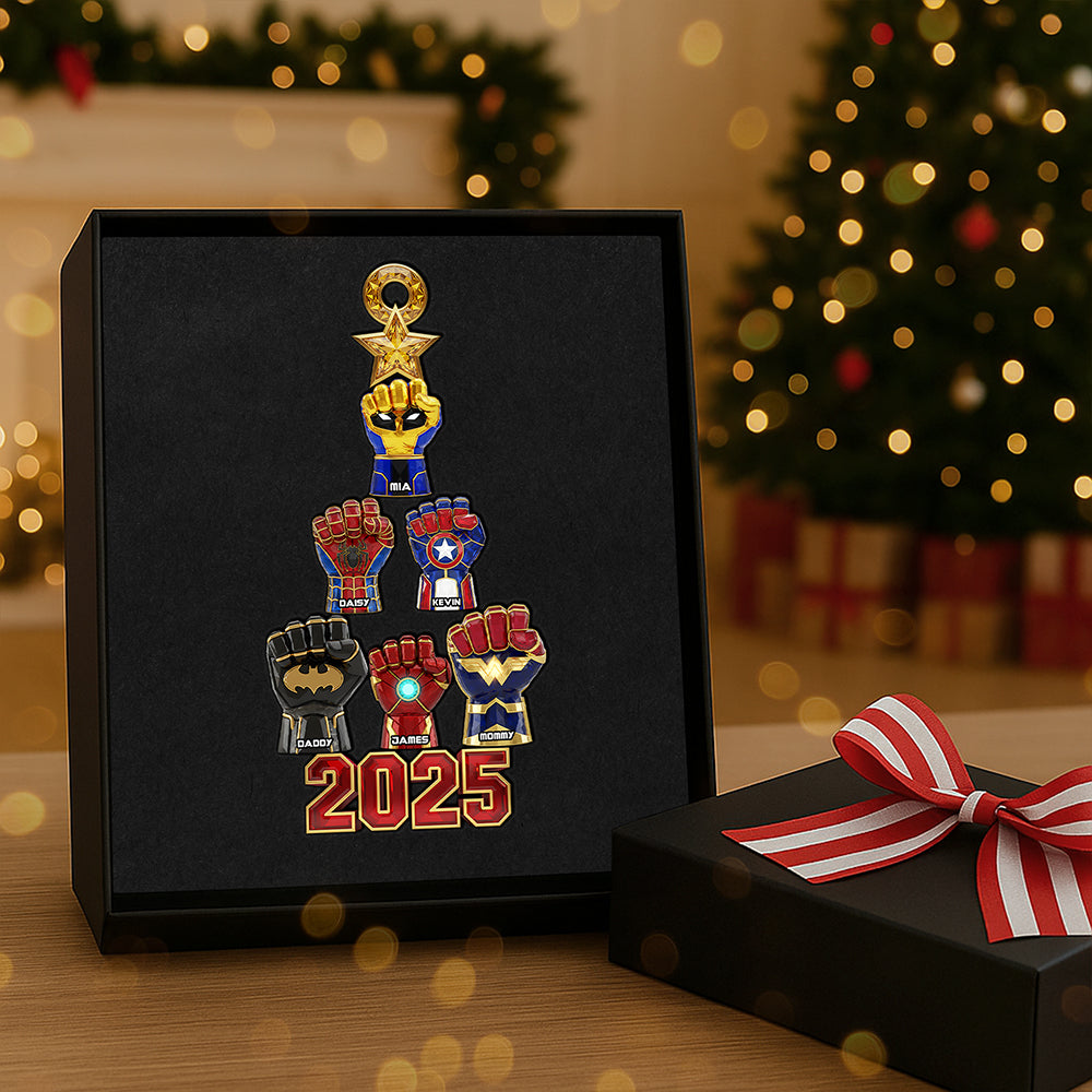 Celebrate Togetherness: Personalized Family Hand Acrylic Ornament – Perfect Gift For Loved Ones At Christmas - Image 3