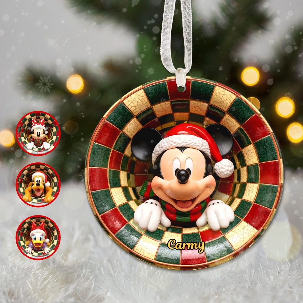 “Bring Magic To Your Tree!” - Cute Round Ceramic Ornament - Personalized Gift For Christmas - Image 2