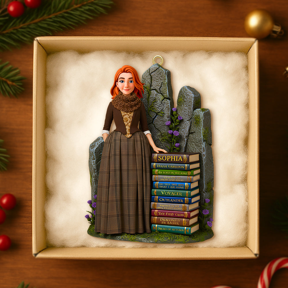 “For The Love Of Reading” - Personalized Christmas Ornament - Custom Gift For Book Lovers - Image 3