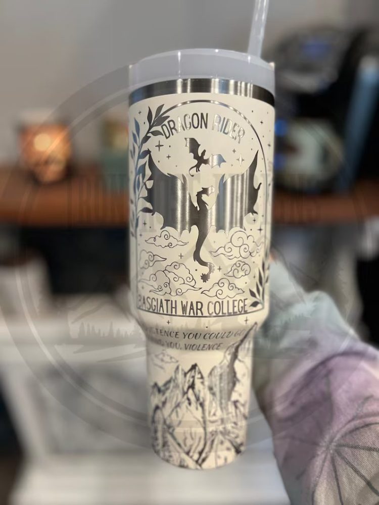 Basgiath Fourth Wing Custom Stanley Cup 40 Oz Tumbler With Handle - Image 3