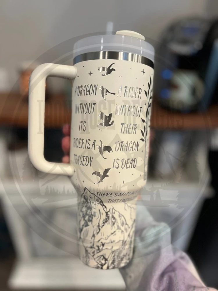 Basgiath Fourth Wing Custom Stanley Cup 40 Oz Tumbler With Handle - Image 2