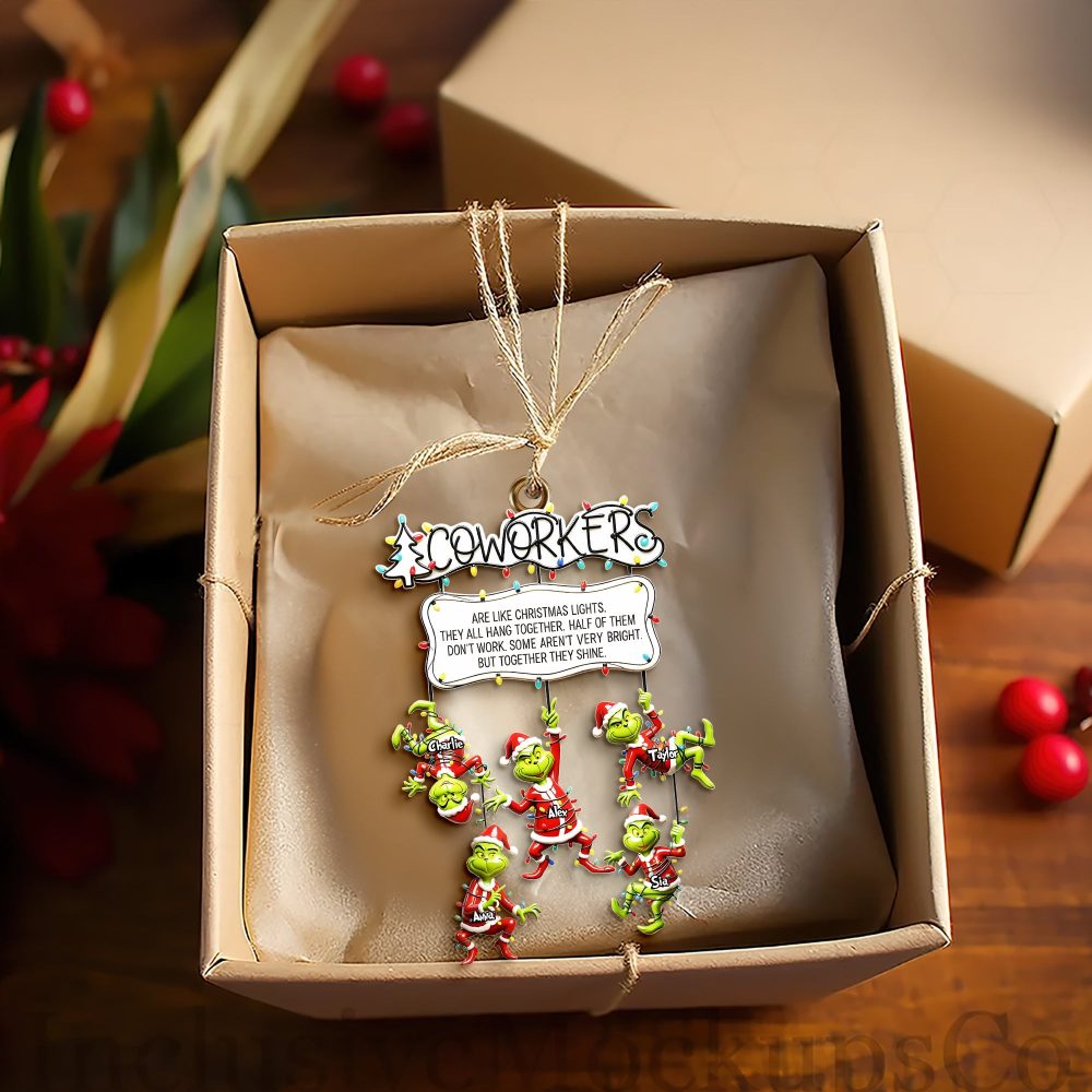 “Are Like Christmas Lights, They All Hang Together!” - Fun Co-Workers Hanging Together Ornament - Personalized Gift For Colleagues - Image 4