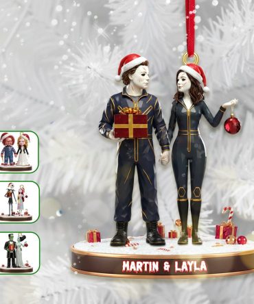 Horror Couple Ornament - Unique Personalized Gift For Couples This Christmas