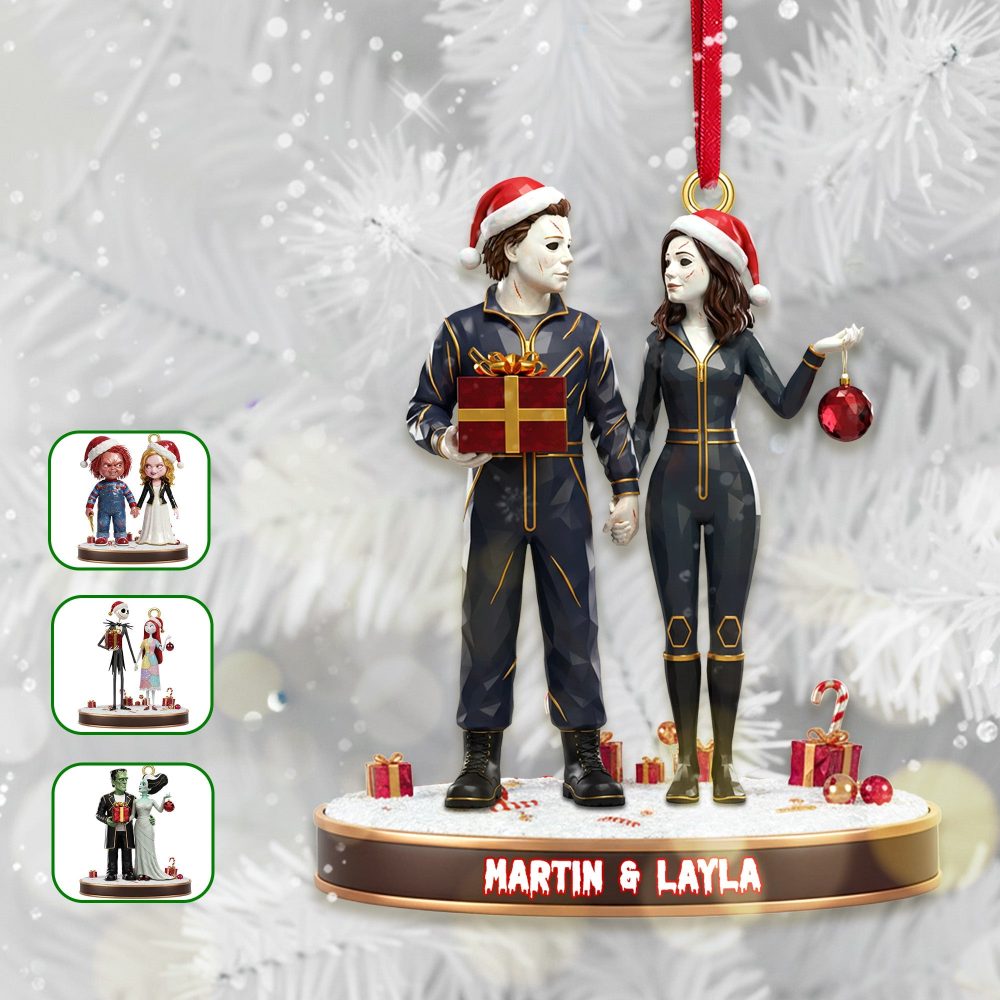 Horror Couple Ornament - Unique Personalized Gift For Couples This Christmas