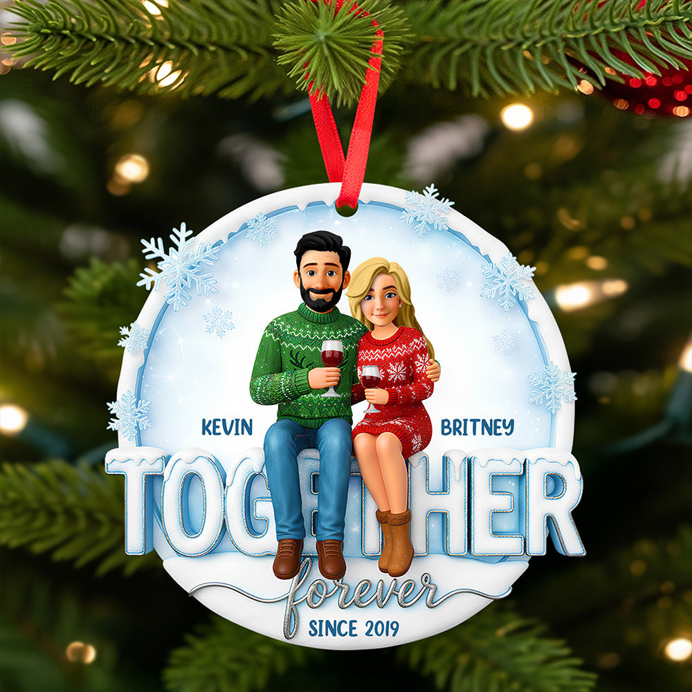 Together Forever Christmas Ornament - Personalized Gifts For Couples - Image 3
