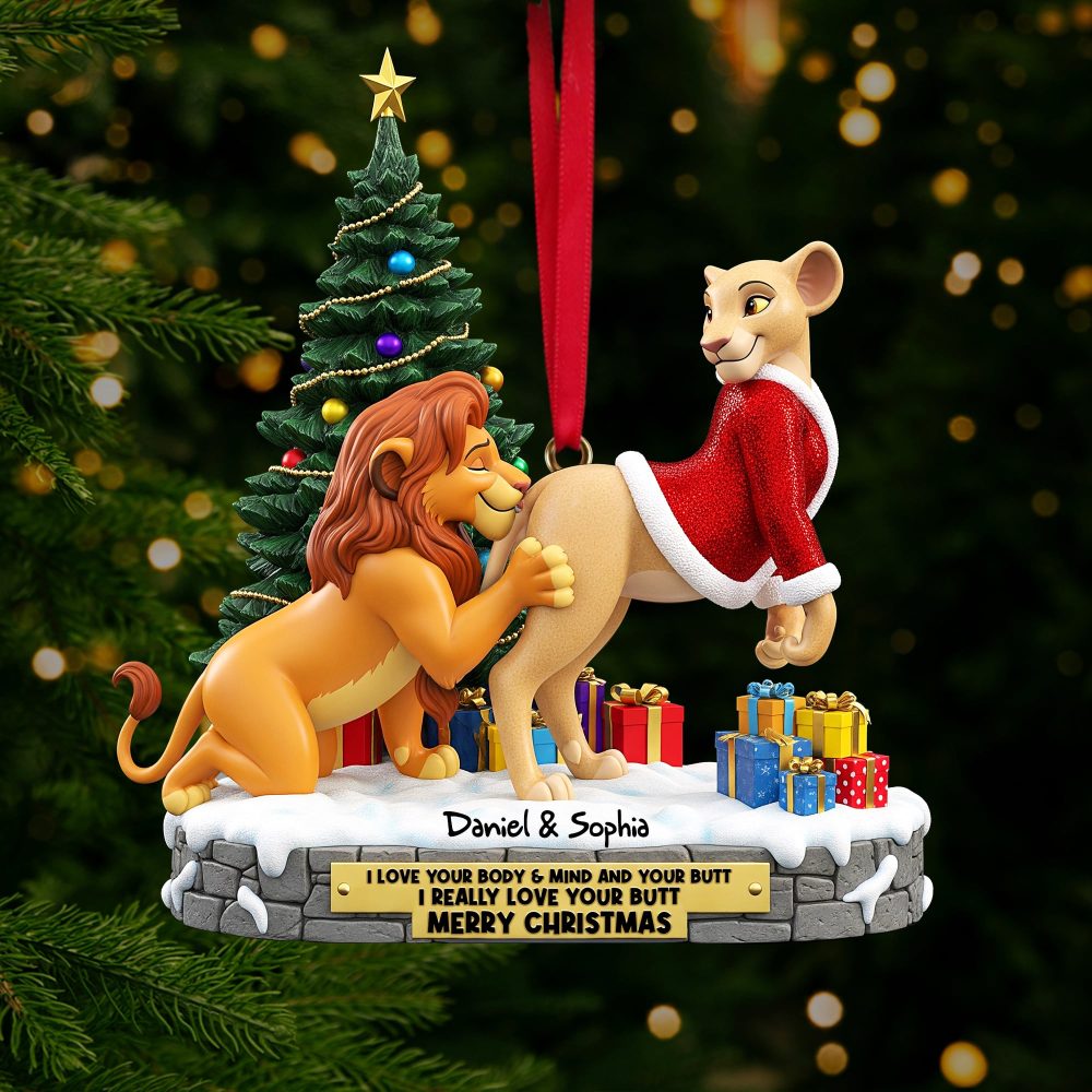 I Love Your Body & Mind - Naughty Wildland Couple Ornament - Personalized Gift For Couples - Image 3