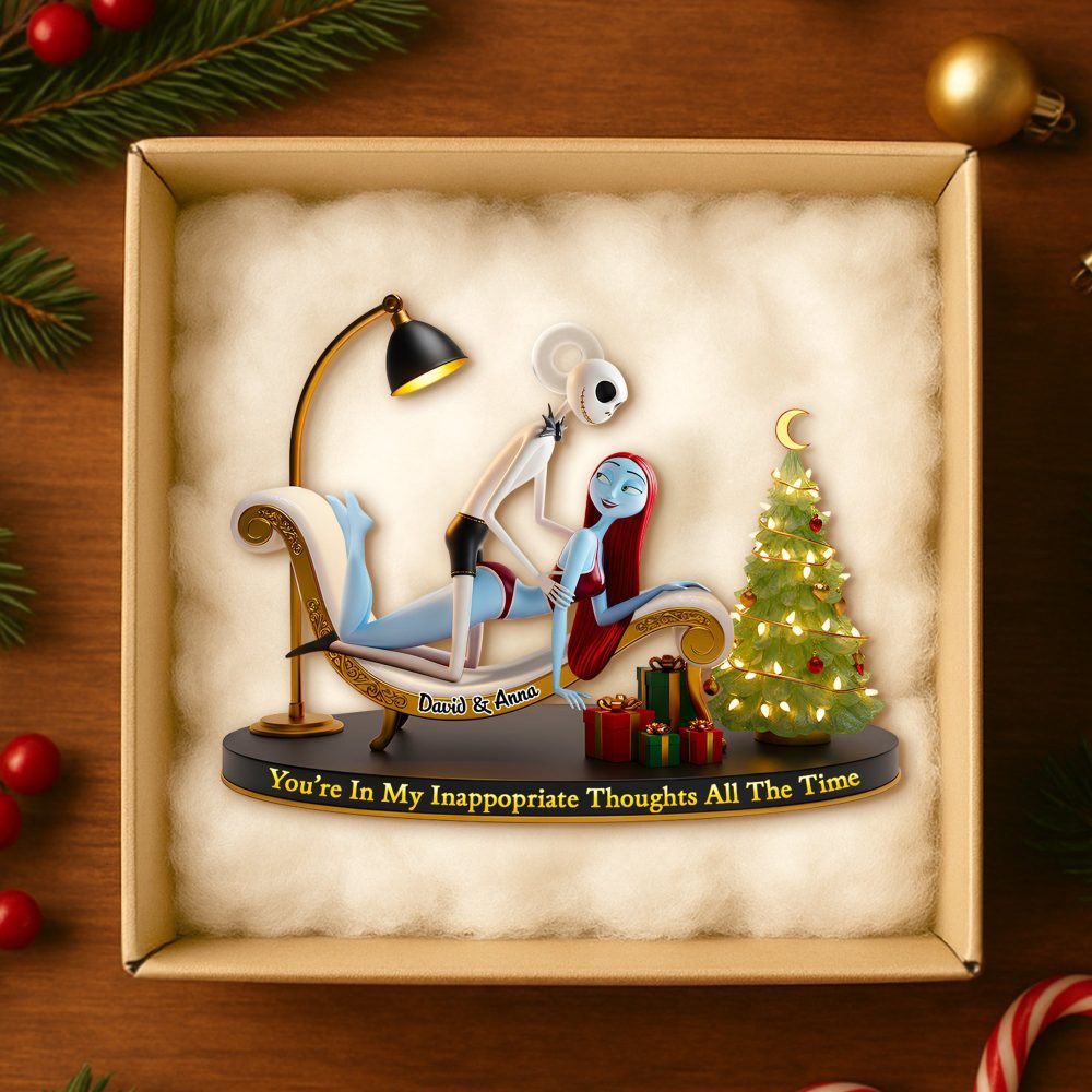 You'Re In My Inappropriate Thoughts All The Time - Funny Couple Christmas Ornament - Personalized Gift For Couples, Friends, And Loved Ones - Image 2