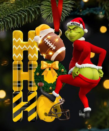 Merry & Cheeky Holiday Cheer - Personalized Grinch Christmas Ornament