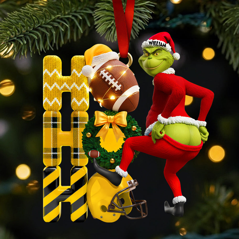 Merry & Cheeky Holiday Cheer - Personalized Grinch Christmas Ornament