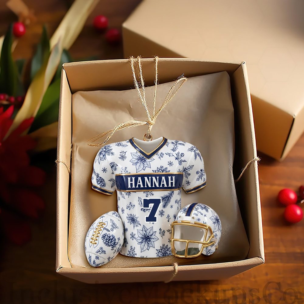 Celebrate The Season With A Touch Of Personalization! - Personalized Christmas Festive Jersey Ornament - Unique Holiday Gift For Family, Friends, And Sports Lovers - Image 2