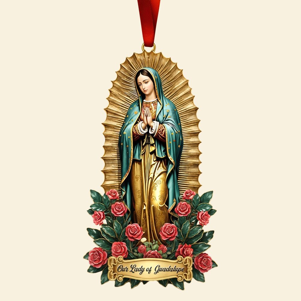 “Embrace The Blessings Of Faith” - Personalized Our Lady Of Guadalupe Acrylic Ornament, Gift For Catholic Friends And Family - Image 4
