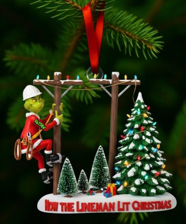 How The Lineman Lit Christmas - Personalized Acrylic Ornament - Unique Gift For Linemen, Electricians, And Christmas Lovers