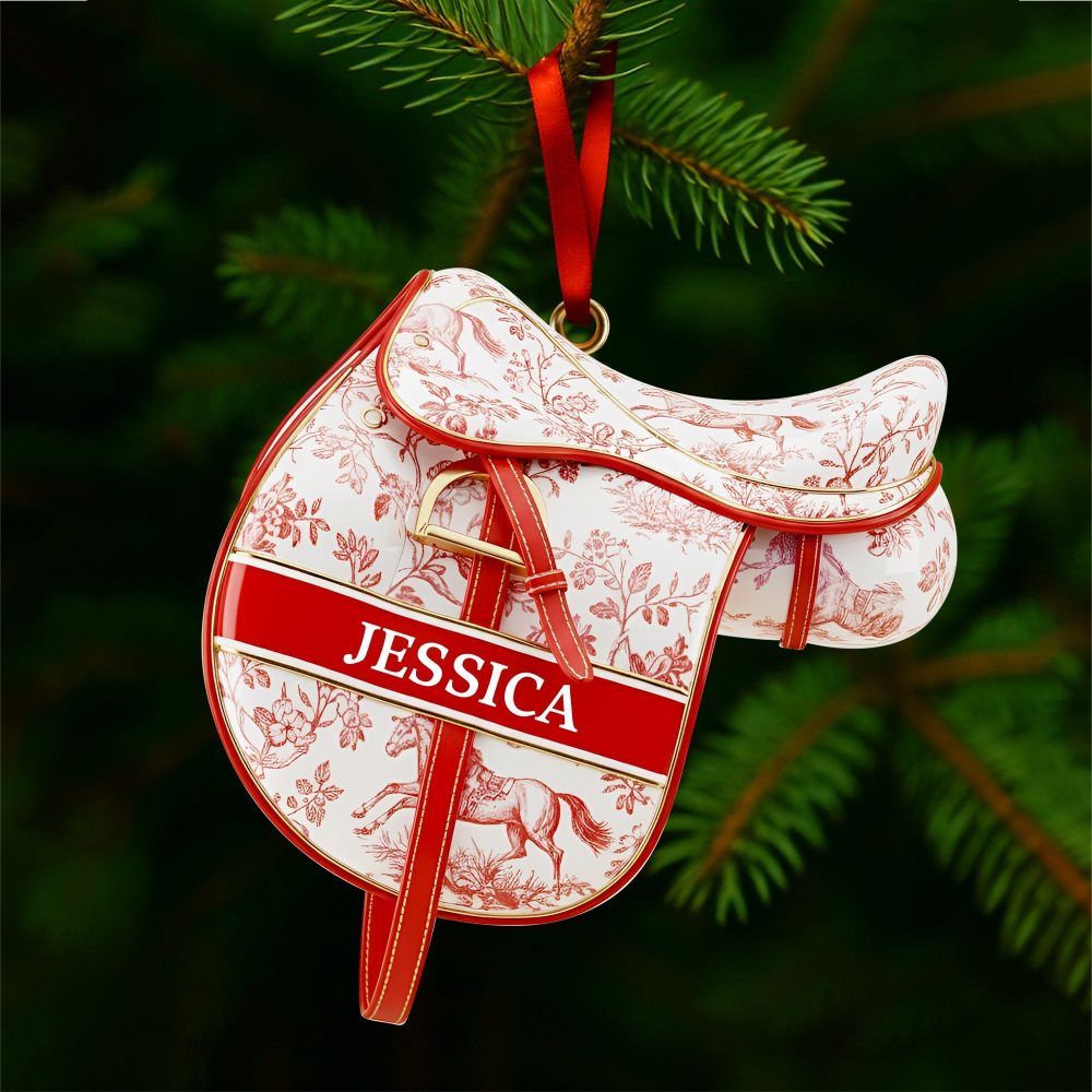 A Gift For Every Equestrian: Personalized Equestrian Saddle Ornament - A Custom Christmas Present For Horse Riding Enthusiasts - Image 4