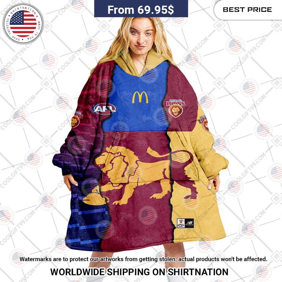 Brisbane Lions Mix Hoodie Blanket