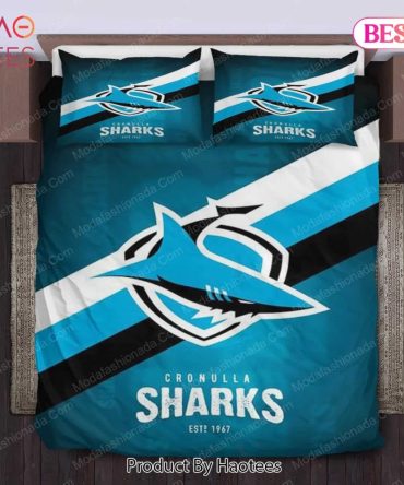 Cronulla Sharks Logo Bedding Sets 01 Bed Sets, Bedroom Sets, Comforter Sets, Duvet Cover, Bedspread