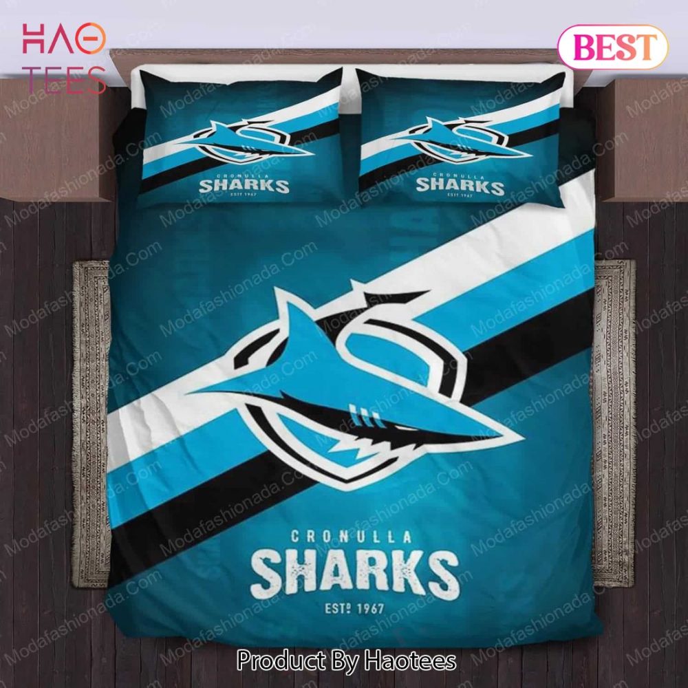 Cronulla Sharks Logo Bedding Sets 01 Bed Sets, Bedroom Sets, Comforter Sets, Duvet Cover, Bedspread