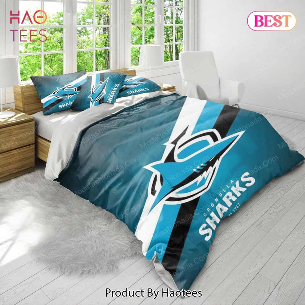 Cronulla Sharks Logo Bedding Sets 01 Bed Sets, Bedroom Sets, Comforter Sets, Duvet Cover, Bedspread - Image 2