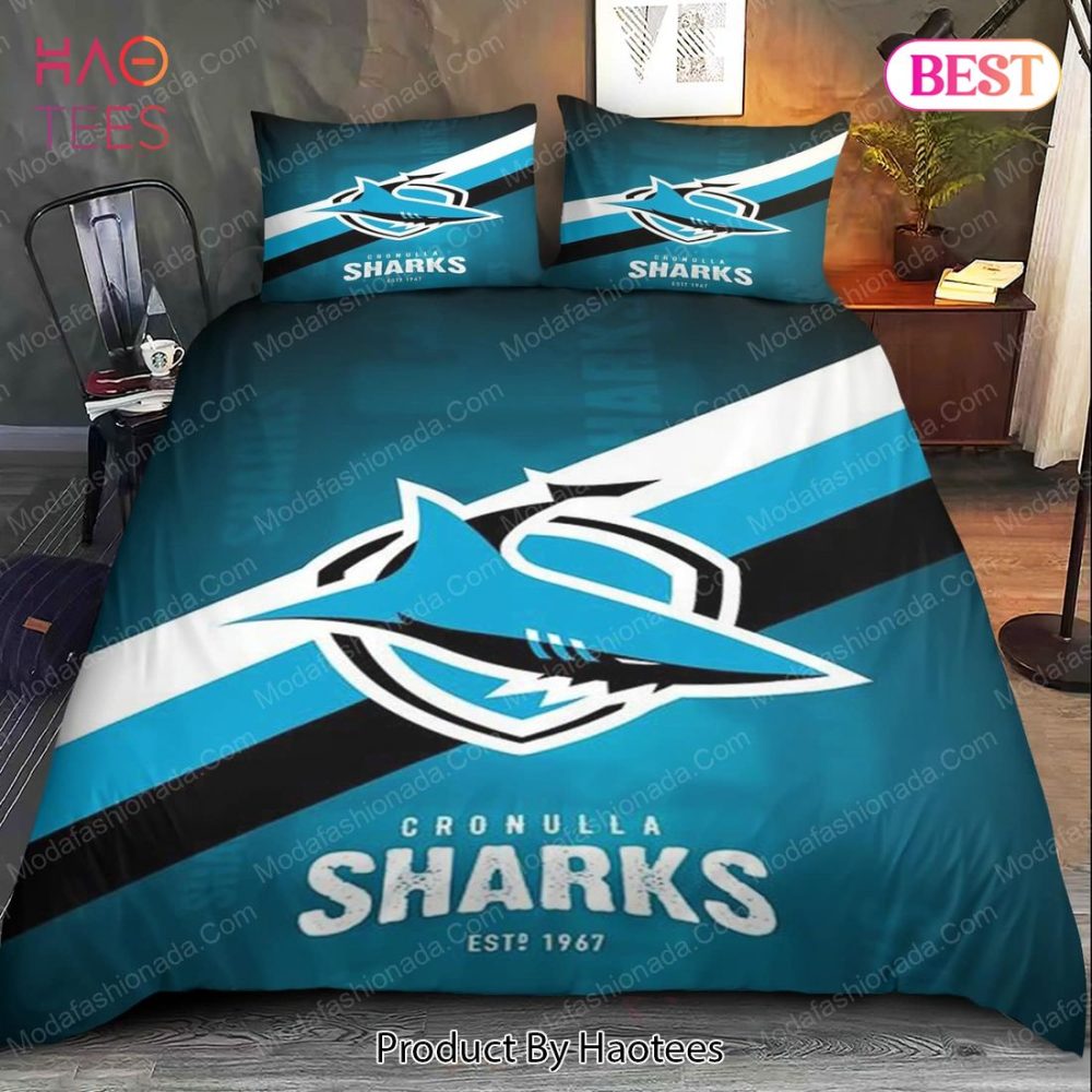 Cronulla Sharks Logo Bedding Sets 01 Bed Sets, Bedroom Sets, Comforter Sets, Duvet Cover, Bedspread - Image 4