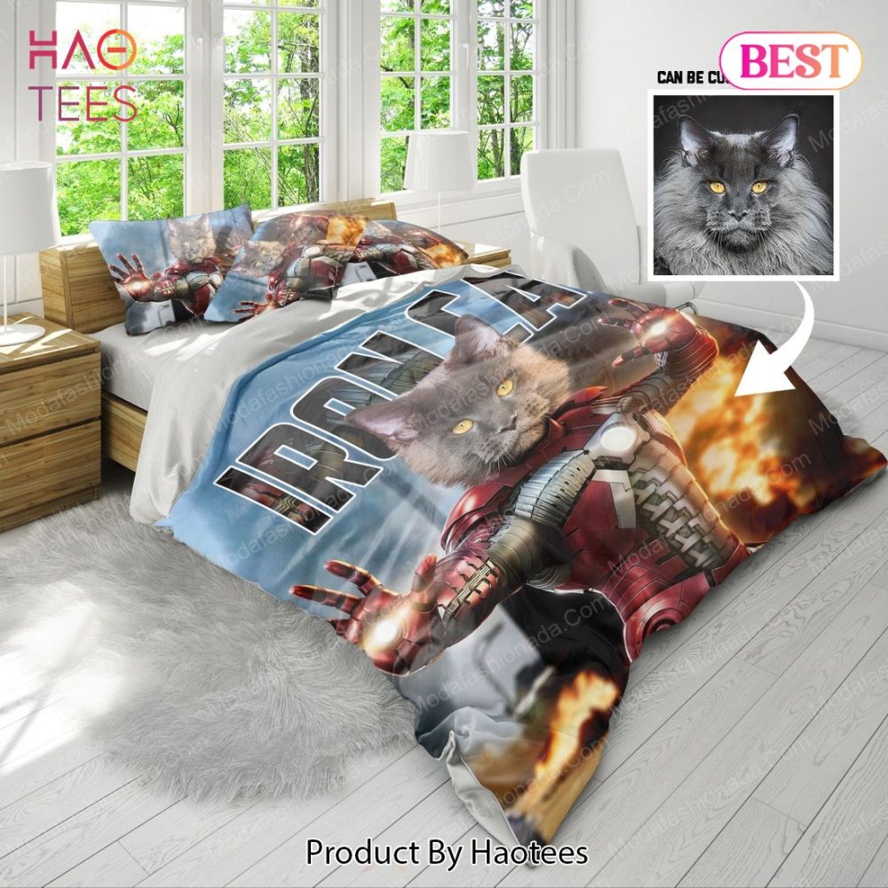 Custom Iron Man Cat Bedding Sets Bed Sets, Bedroom Sets - Image 4