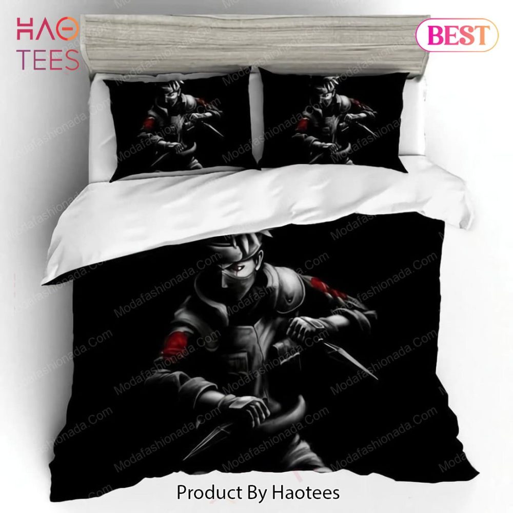 Kakashi Hatake Sharingan Eyes Silhouette Black 53 Bedding Sets Bed Sets, Bedroom Sets