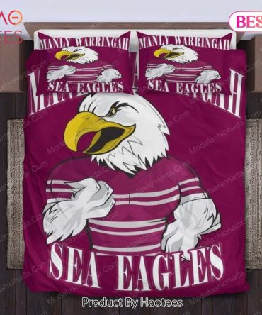 Manly Warringah Sea Eagles Logo Bedding Sets 01 Bed Sets, Bedroom Sets, Comforter Sets, Duvet Cover, Bedspread