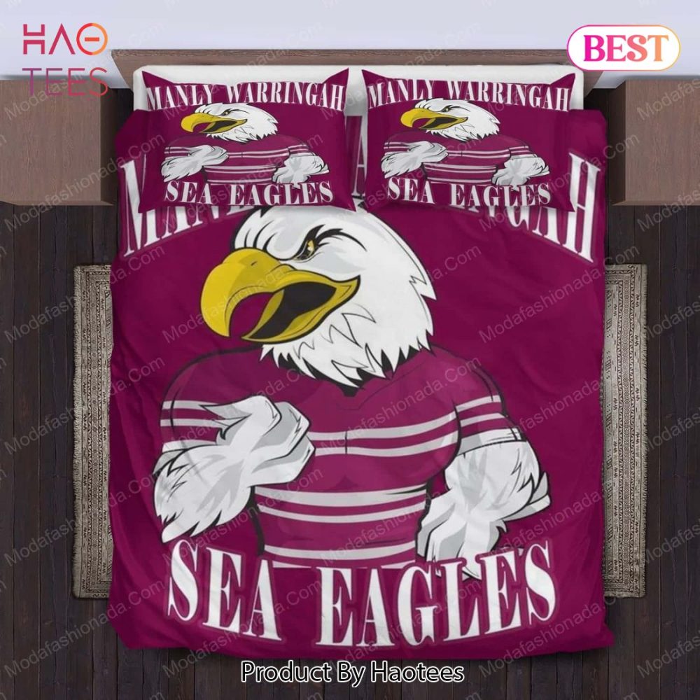Manly Warringah Sea Eagles Logo Bedding Sets 01 Bed Sets, Bedroom Sets, Comforter Sets, Duvet Cover, Bedspread