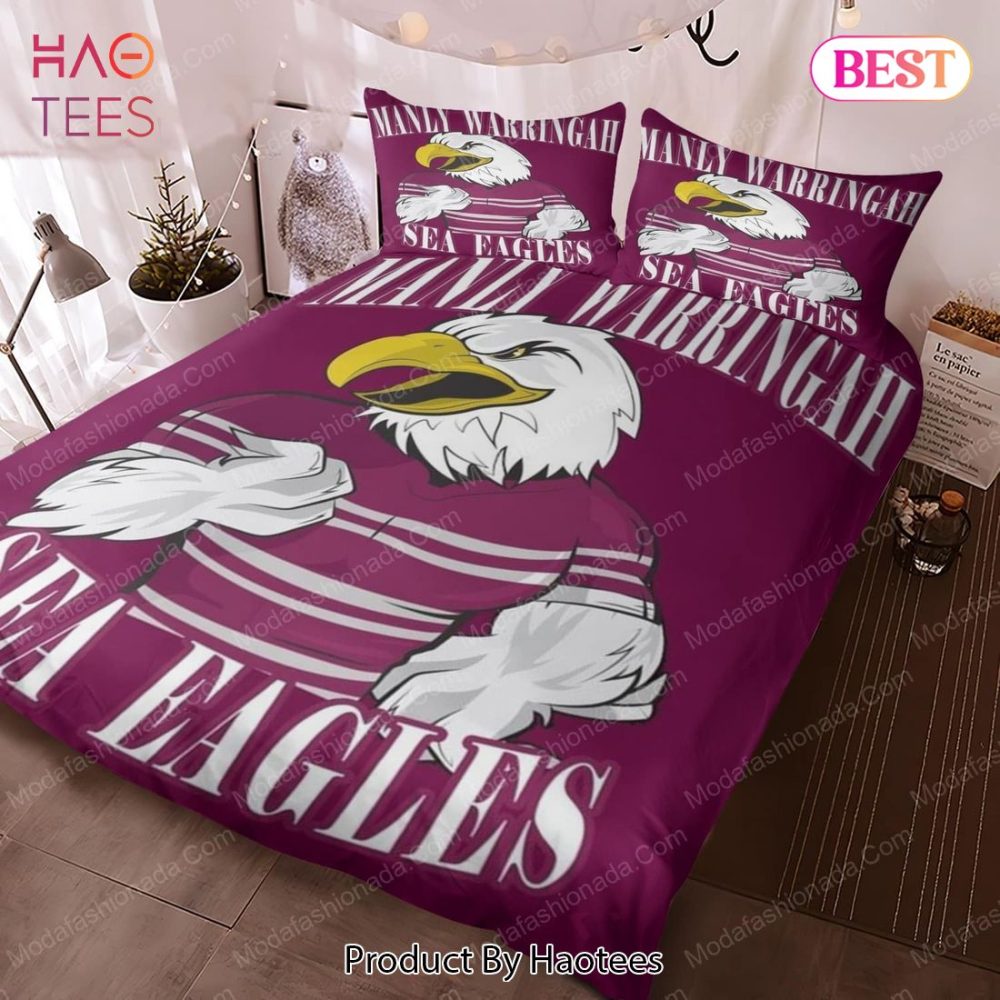 Manly Warringah Sea Eagles Logo Bedding Sets 01 Bed Sets, Bedroom Sets, Comforter Sets, Duvet Cover, Bedspread - Image 3